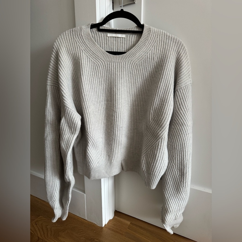 Helmut Lang Beige Ribbed Sweater